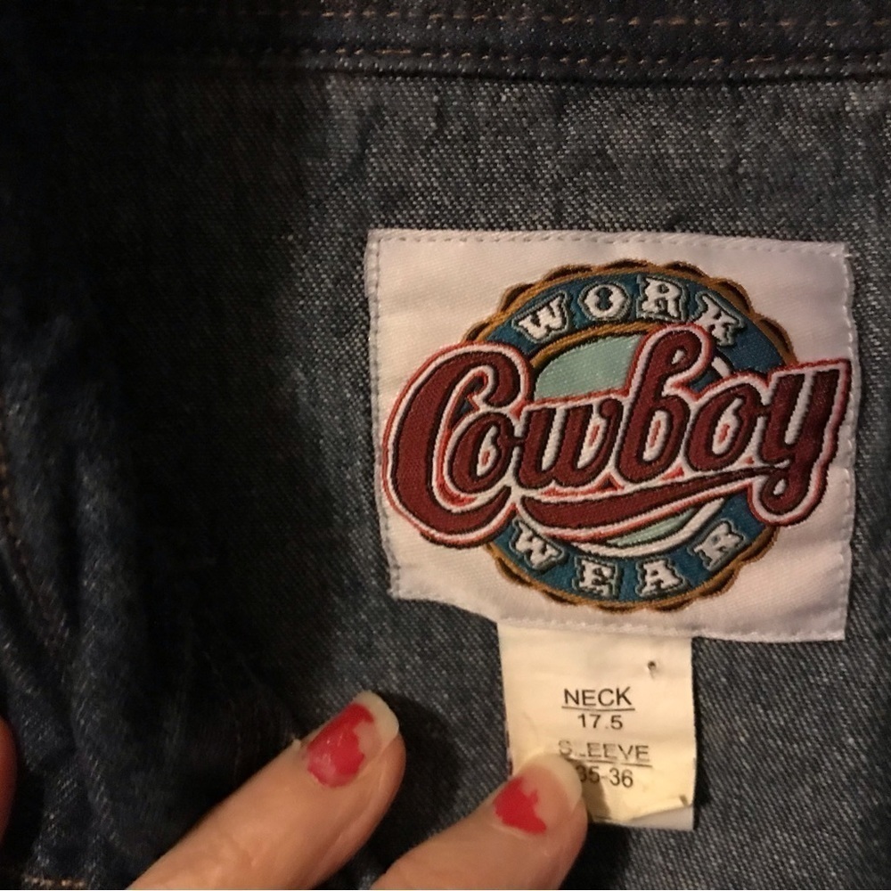 Work Cowboy Wear Denium Shirt - Picture 7 of 7